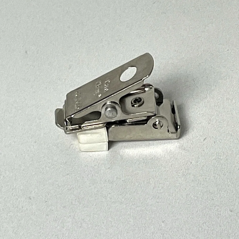 75 Pack Card Clamp Metal Badge Clip for Plastic ID Cards